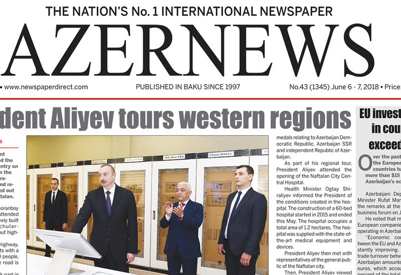 6 июня вышла очередная печатная версия онлайн газеты AzerNews