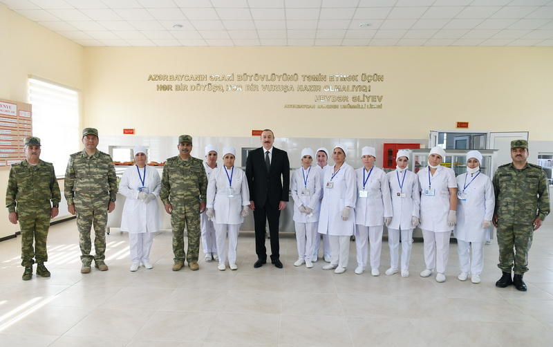 Президент Ильхам Алиев принял участие в открытии N-ской воинской части Минобороны