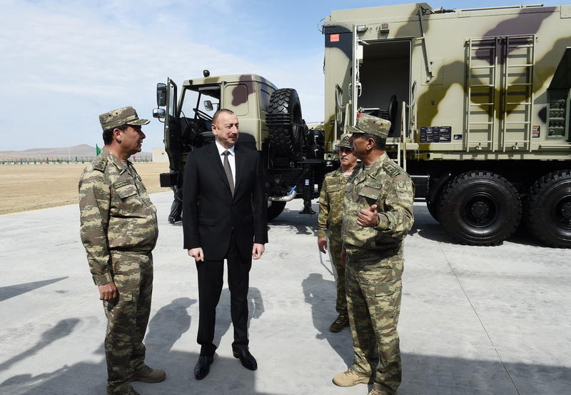 Президент Ильхам Алиев принял участие в открытии N-ской воинской части Минобороны