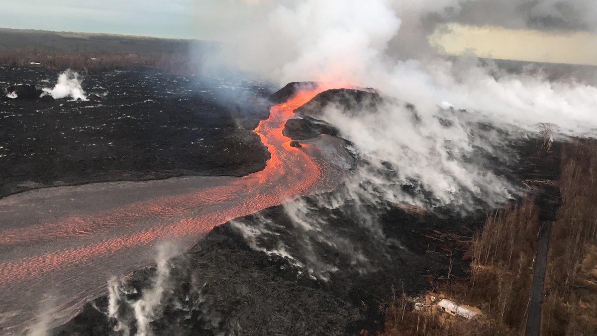 Площадь Гавайских островов увеличились из-за извержения вулкана