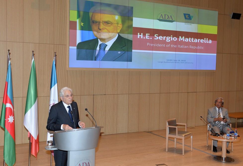 Президент Серджо Маттарелла: Италия выступает за мирное урегулирование карабахского конфликта
