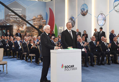 Президенты Азербайджана и Италии приняли участие в открытии полипропиленового завода в Сумгайыте - ФОТО