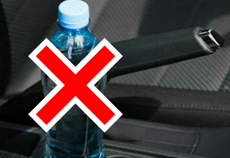Почему не стоит оставлять в машине бутылку воды