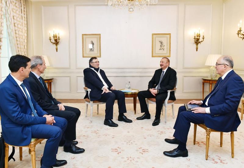 Президент Ильхам Алиев встретился в Париже с председателем Французского института международных отношений и главой компании TOTAL <span class="color_red">- ОБНОВЛЕНО - ФОТО</span>