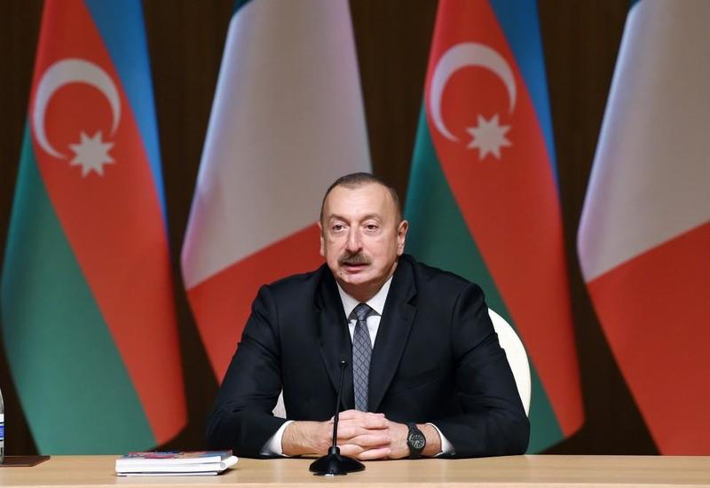 Президент Ильхам Алиев: Италия и Азербайджан - очень близкие дружественные страны, страны-партнеры