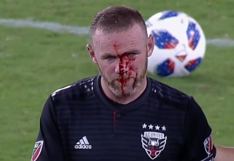 Руни забил свой первый мяч в MLS и завершил игру со сломанным носом