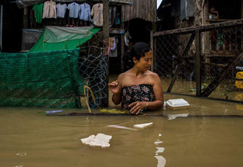 Сильное наводнение в Мьянме