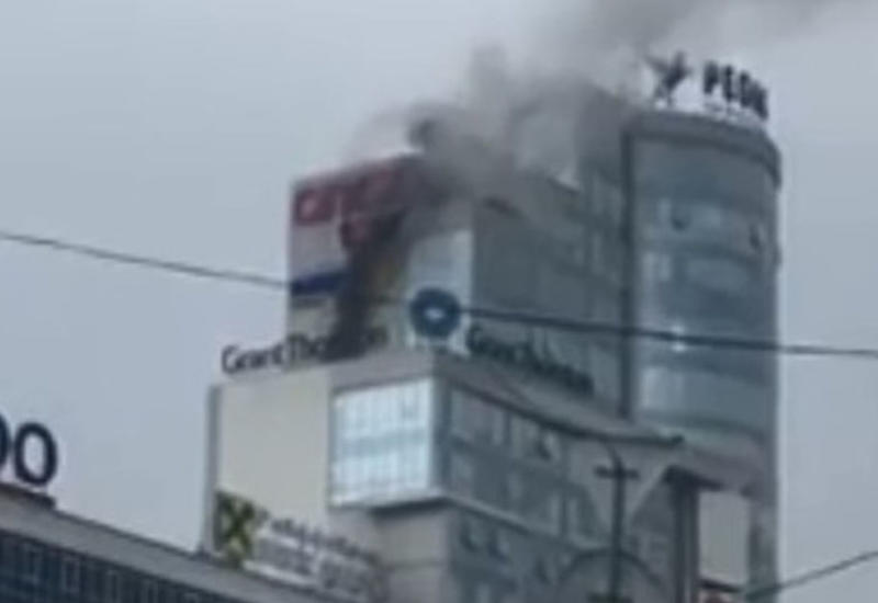 Пожар в украинском бизнес-центре