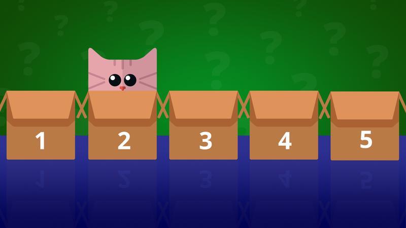 Логическая головоломка «кошка в коробке»