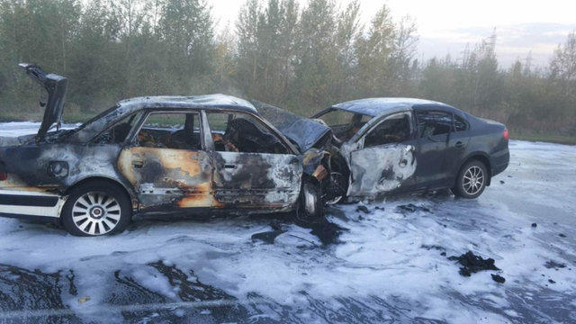Жуткое ДТП в России: пять человек сгорели заживо
