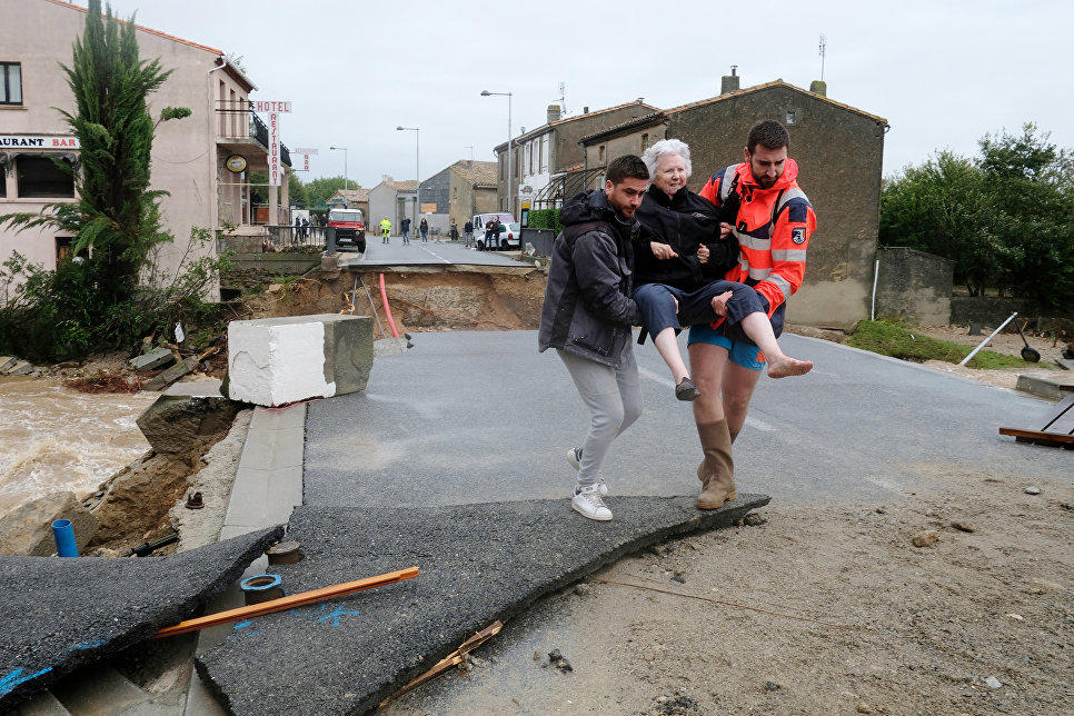 На юге Франции ввели режим природной катастрофы из-за наводнений