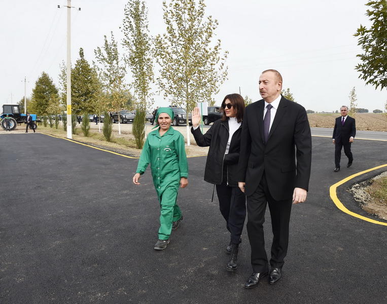 Поездка Президента Ильхама Алиева и Первой леди Мехрибан Алиевой в Агдамский район