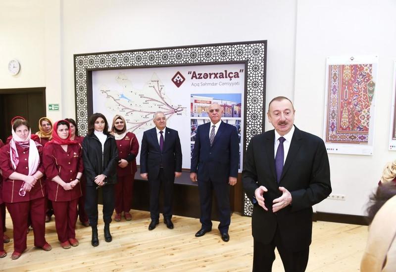 Президент Ильхам Алиев: В Азербайджане предусматривается строительство 30 ковровых фабрик