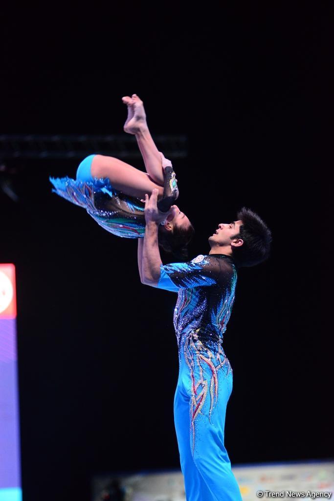 Лучшие моменты первого дня Кубка мира по акробатической гимнастике в Баку