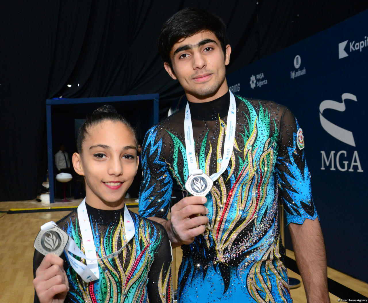 Абдулла Аль-Мяшайхи и Рухидил Гурбанлы завоевали "серебро" Кубка мира по акробатической гимнастике в Баку