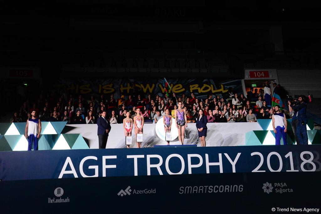 Состоялась церемония награждения победителей и призеров Кубка мира по акробатической гимнастике в Баку