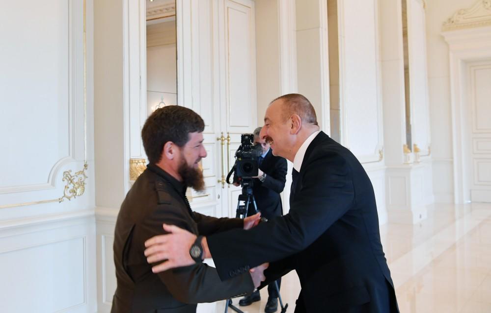Президент Ильхам Алиев принял главу Чечни Рамзана Кадырова