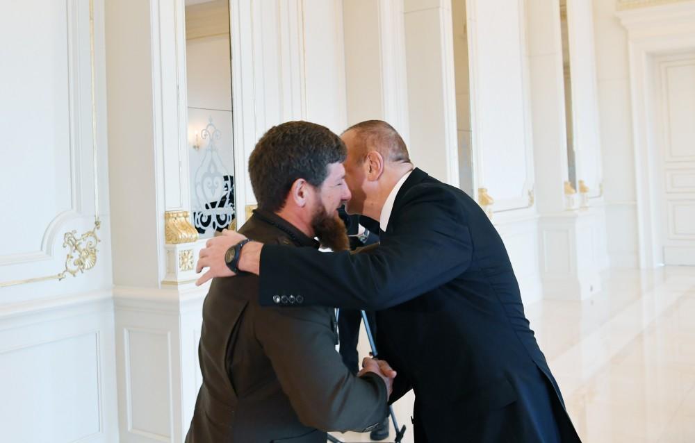 Президент Ильхам Алиев принял главу Чечни Рамзана Кадырова