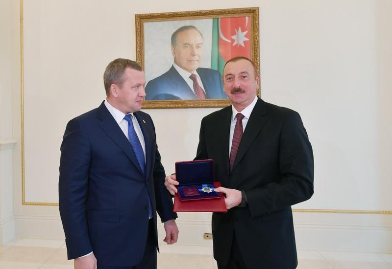 Президенту Ильхаму Алиеву вручен орден «За заслуги перед Астраханской областью»