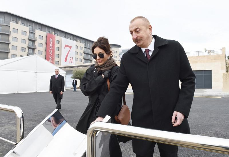 Президент Ильхам Алиев и Первая леди Мехрибан Алиева ознакомились с работой, проделанной в "Баку Белый город"