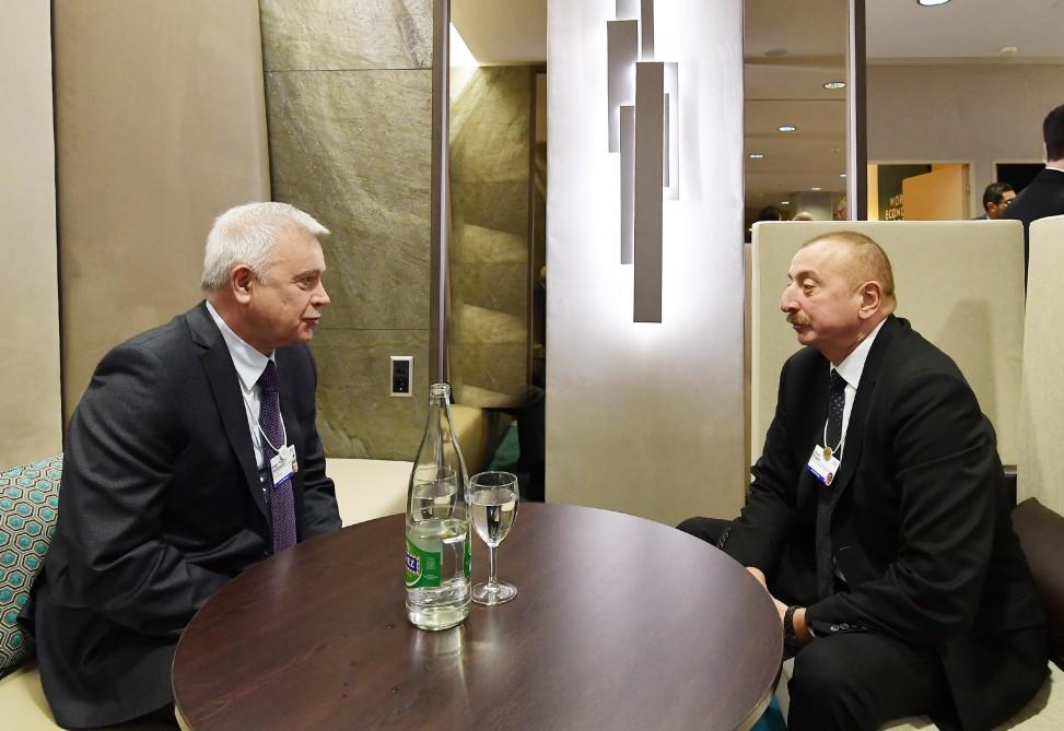Президент Ильхам Алиев встретился в Давосе с главами «ЛУКОЙЛ» и Total