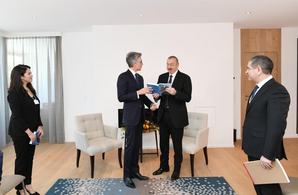Президент Ильхам Алиев встретился в Давосе с вице-президентом “CISCO” и главой "SAP SE"