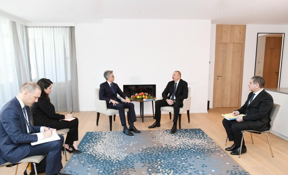 Президент Ильхам Алиев встретился в Давосе с вице-президентом “CISCO” и главой "SAP SE"