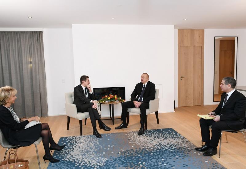Президент Ильхам Алиев встретился в Давосе с главами компаний "The Boston Consulting Group" и "Lazard Freres"