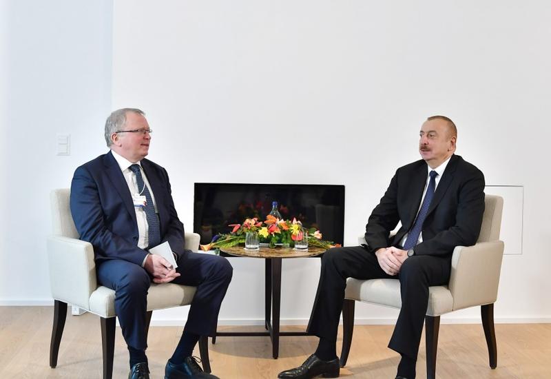Президент Ильхам Алиев в Давосе встретился с главой "Equinor"