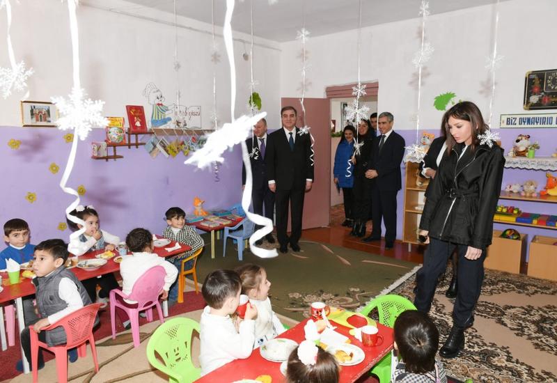 Первый вице-президент Мехрибан Алиева посетила детский сад-ясли в Гяндже