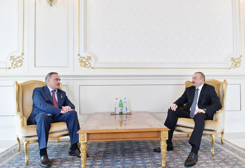 Президент Ильхам Алиев принял Руслана Аушева