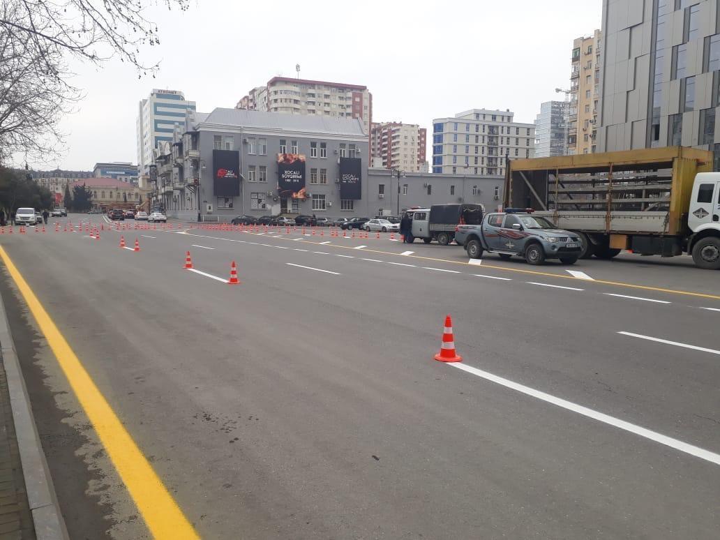В центре Баку ограничили автодвижение