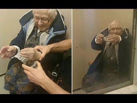 99-летнюю женщину заковали в наручники и посадили за решётку. Она радовалась этому как ребенок