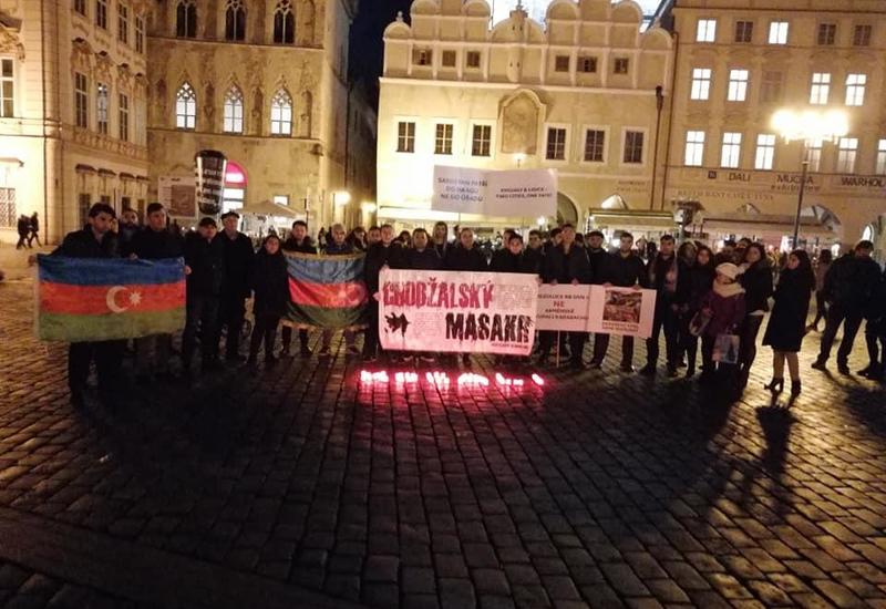 На центральной площади Праги почтили память жертв Ходжалинского геноцида