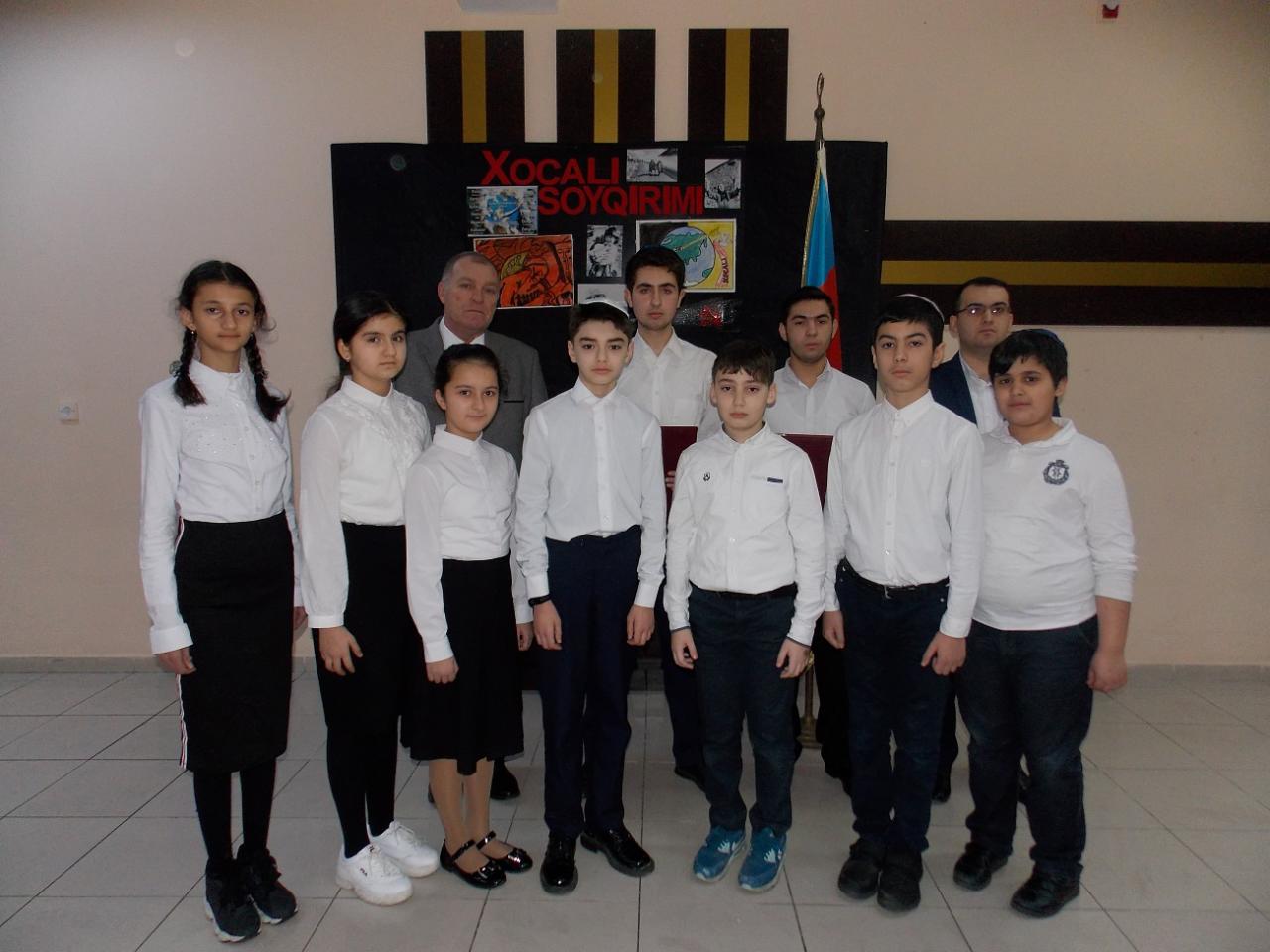 В бакинской еврейской школе почтили память жертв Ходжалы