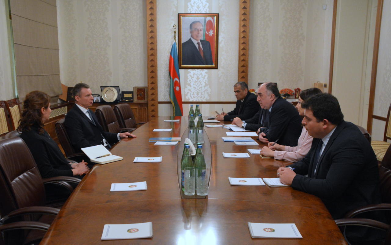 Эльмар Мамедъяров на переговорах с украинским послом