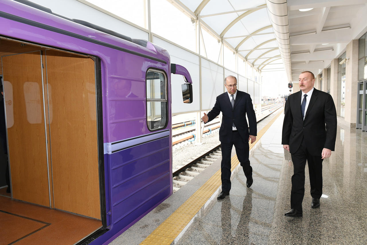 Президент Ильхам Алиев ознакомился с условиями, созданными на станции метро «Бакмил»