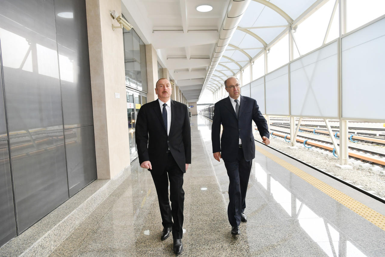 Президент Ильхам Алиев ознакомился с условиями, созданными на станции метро «Бакмил»