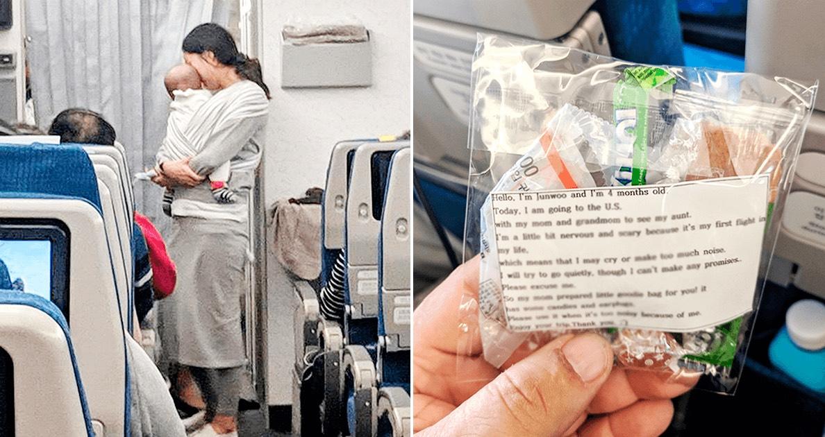 От имени 4-месячного сына мама раздала пассажирам 200 пакетиков с конфетами