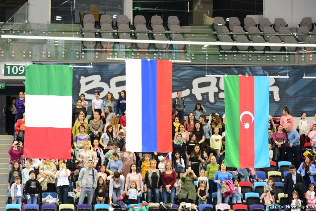 Азербайджанские гимнастки завоевали три медали: награждены победители AGF Junior Trophy в упражнениях со скакалкой, мячом, булавами и лентой