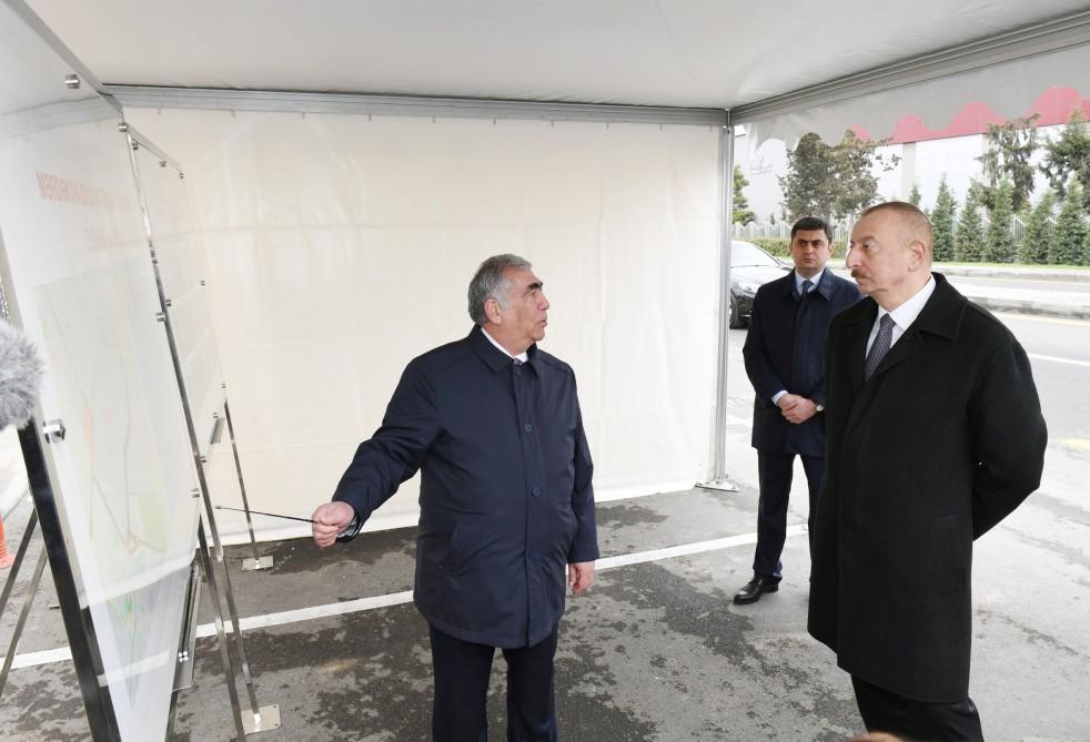 Президент Ильхам Алиев принял участие в открытии дороги Мардакан-Гала