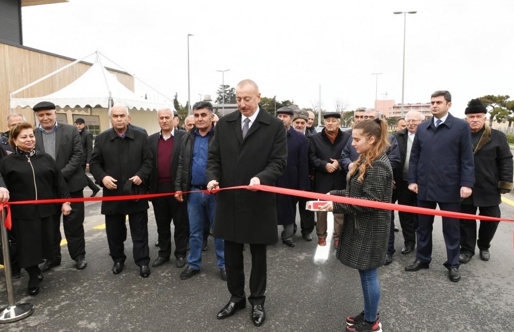 Президент Ильхам Алиев принял участие в открытии дороги Мардакан-Гала 