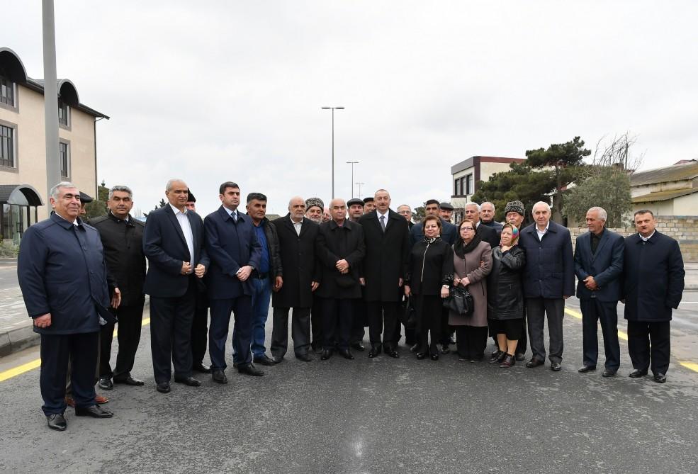 Президент Ильхам Алиев принял участие в открытии дороги Мардакан-Гала