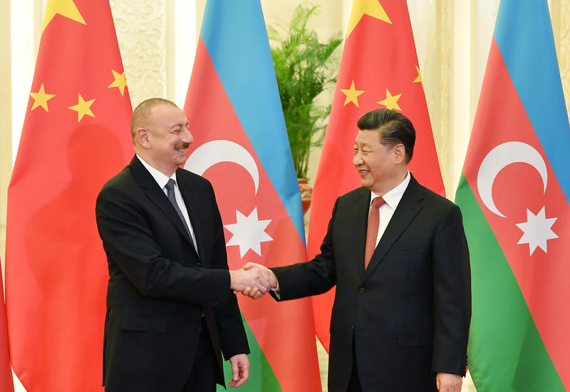 Президент Ильхам Алиев встретился в Пекине с главой КНР Си Цзиньпином