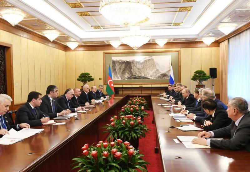 Президент Ильхам Алиев: Уровень азербайджано-российских взаимоотношений сегодня позволяет решать многие вопросы двусторонней и региональной повестки дня