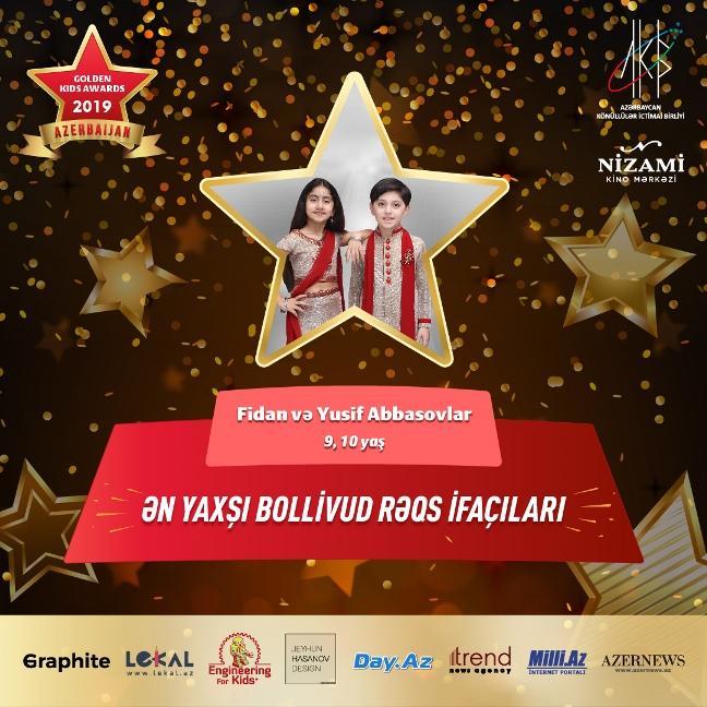 Названы очередные номинанты Azerbaijan Golden Kids Awards 2019