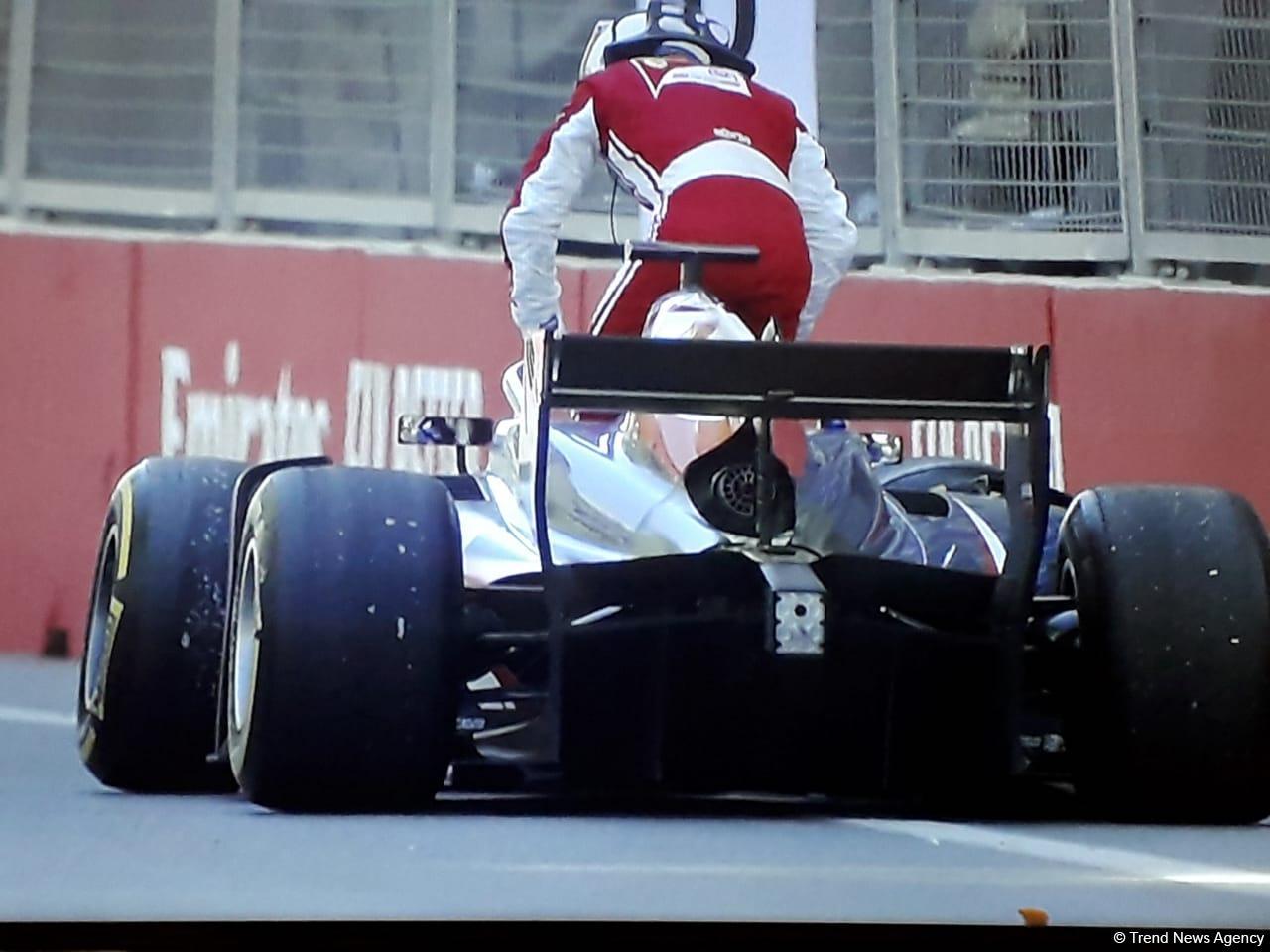 Еще одна авария на гонке F2 в Баку