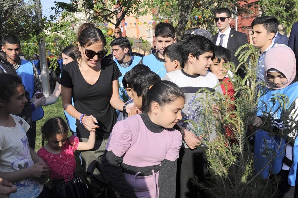 Вице-президент Фонда Гейдара Алиева Лейла Алиева приняла участие в открытии очередного двора в рамках проекта «Наш двор»
