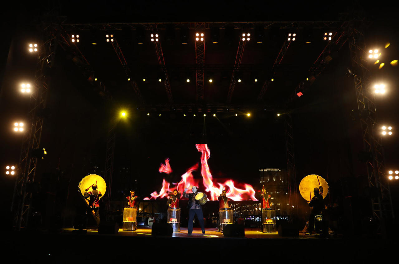 Зажигательный концерт в парке Центра Гейдара Алиева