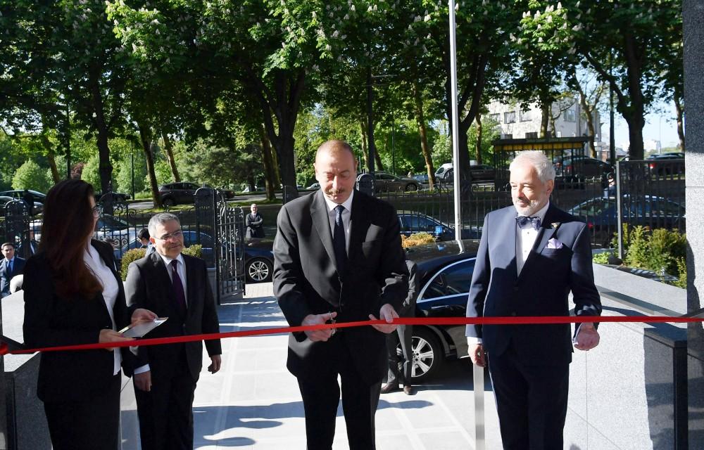 Президент Ильхам Алиев принял участие в открытии нового здания посольства Азербайджана в Бельгии